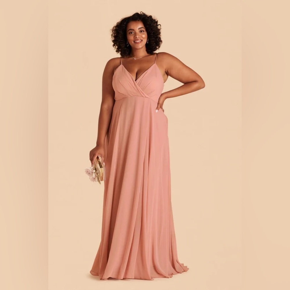 Birdy Grey Kaia Chiffon Dusty Rose Dress - Picture 8 of 11